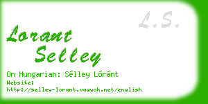 lorant selley business card