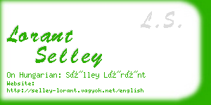 lorant selley business card